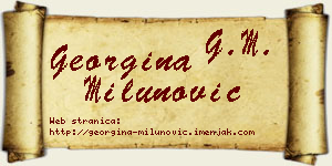 Georgina Milunović vizit kartica